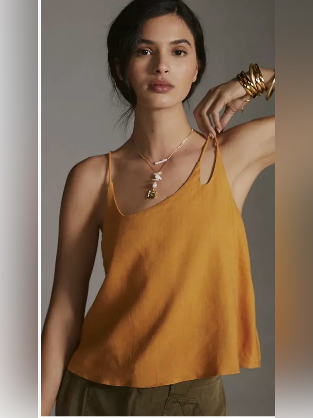 Anthropologie Tank Top Mustard